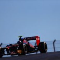 Jean-Eric Vergne no terminó la carrera de Austin por un problema con la suspensión