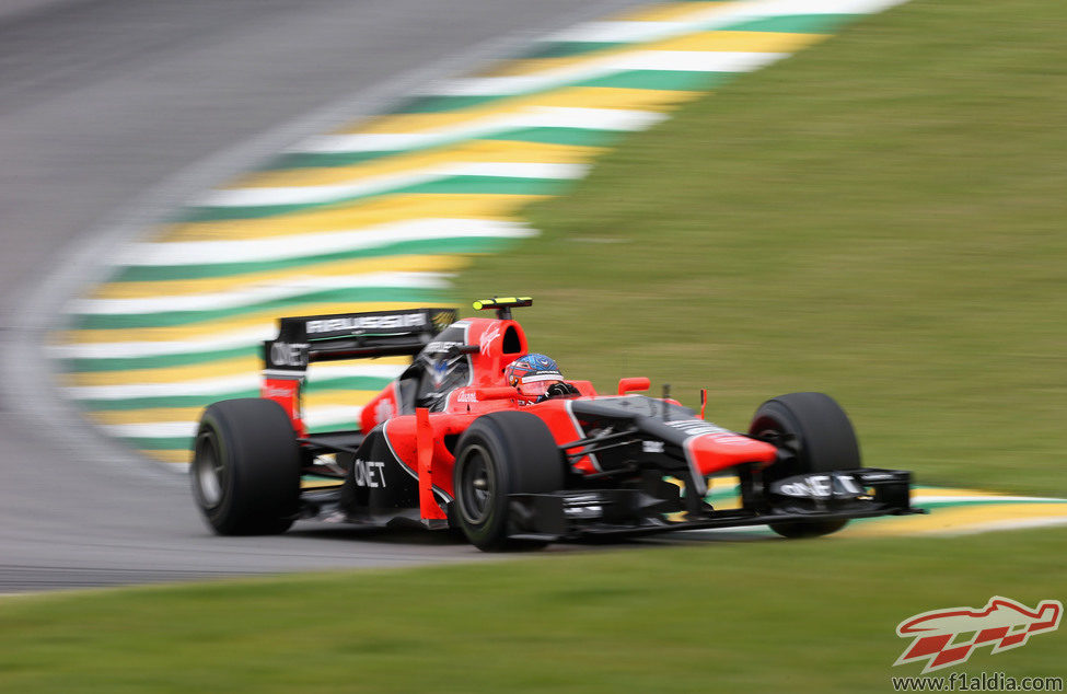 Charles Pic en la clasificación del GP de Brasil 2012