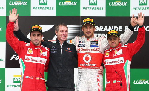 Podio del GP de Brasil 2012