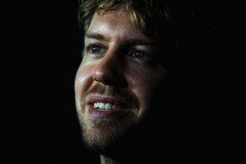 Sebastian Vettel en Milton Keynes