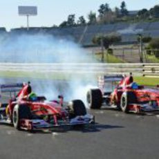 Felipe Massa y Fernando Alonso en las Finales Mundiales de Ferrari en Cheste