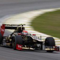 Romain Grosjean cayó en Q1 en Interlagos