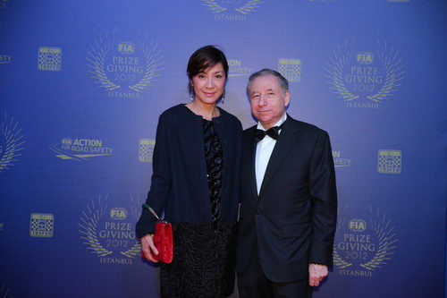 Jean Todt y su mujer en la Gala de la FIA 2012