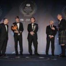 Todt, Vettel, Horner, Ecclestone y Coulthard en la Gala 2012 de la FIA