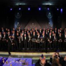 Foto de familia en la Gala de la FIA 2012 en Estambul