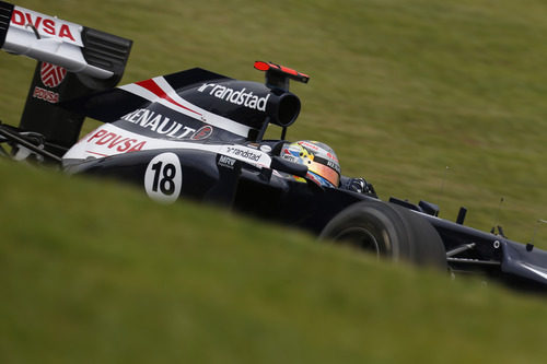 Pastor Maldonado no terminó el GP de Brasil 2012