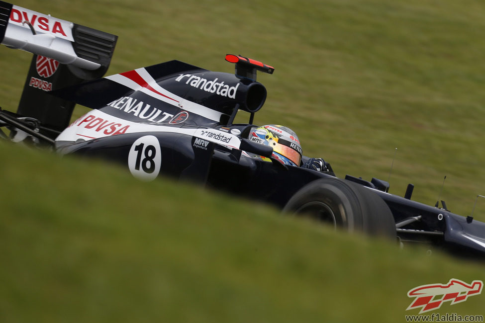 Pastor Maldonado no terminó el GP de Brasil 2012