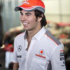 Sonrisas en la presentación con McLaren