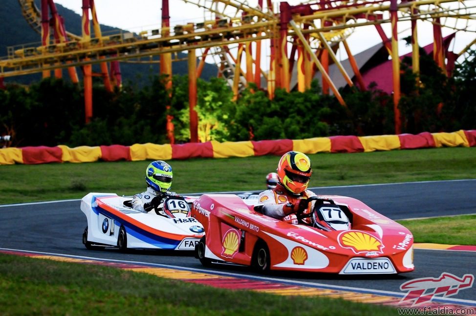 Mucha acción en pista