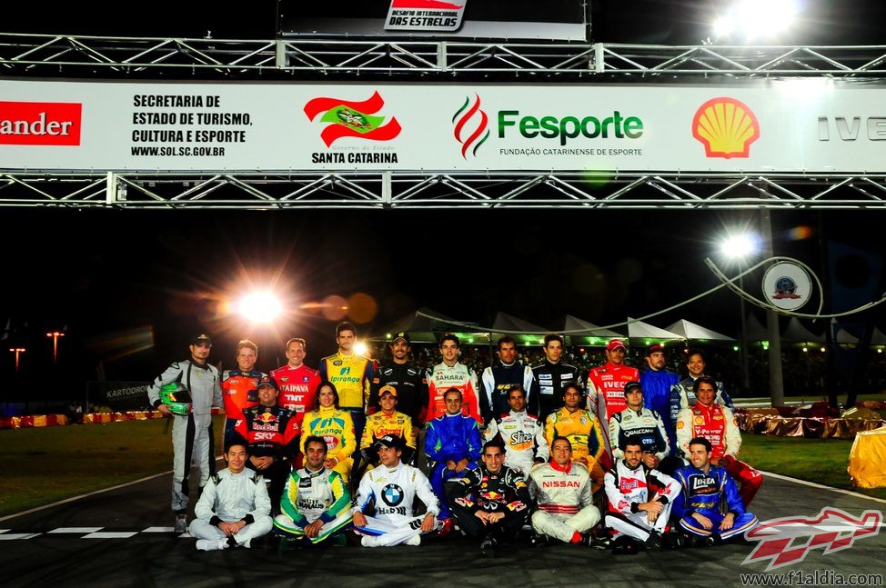 Foto de familia en el  'Desafio das Estrelas 2013'