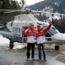 Fernando Alonso y Felipe Massa llegan a Madonna di Campiglio