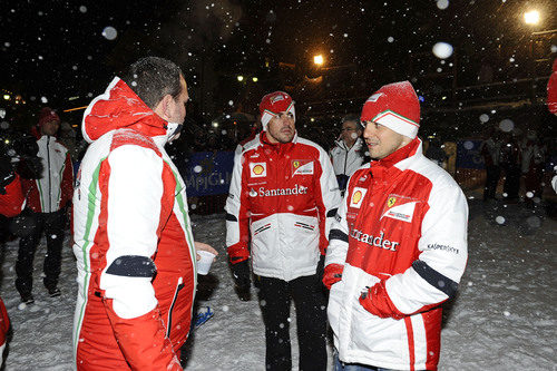 Felipe Massa y Fernando Alonso en la noche de Madonna