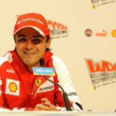 Felipe Massa atiende a la prensa en Madonna di Campiglio