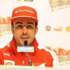 Fernando Alonso, en rueda de prensa