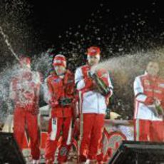 Fernando Alonso celebra su triunfo en el 'Wrooom 2013'