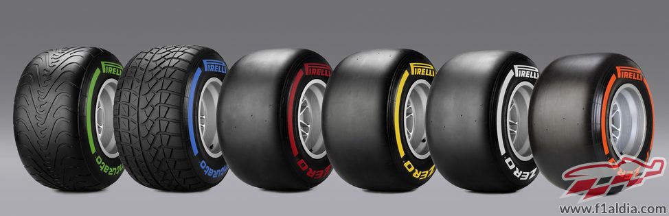 Gama de compuestos Pirelli para la F1 de 2013