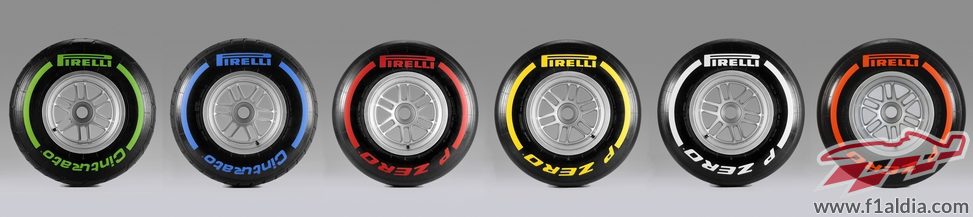 Los 6 compuestos Pirelli para 2013