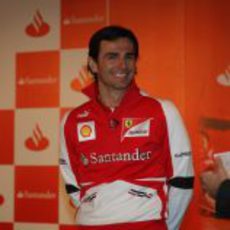 Pedro de la Rosa, muy contento de estar en Ferrari