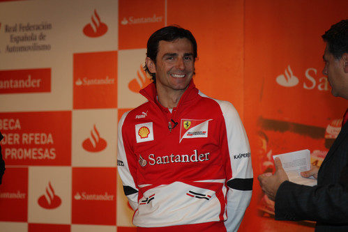 Pedro de la Rosa, muy contento de estar en Ferrari