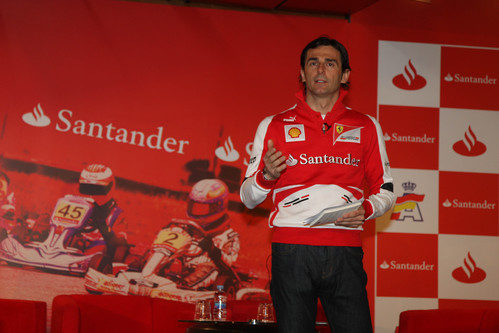 Discurso de Pedro de la Rosa durante su acto como piloto de Ferrari
