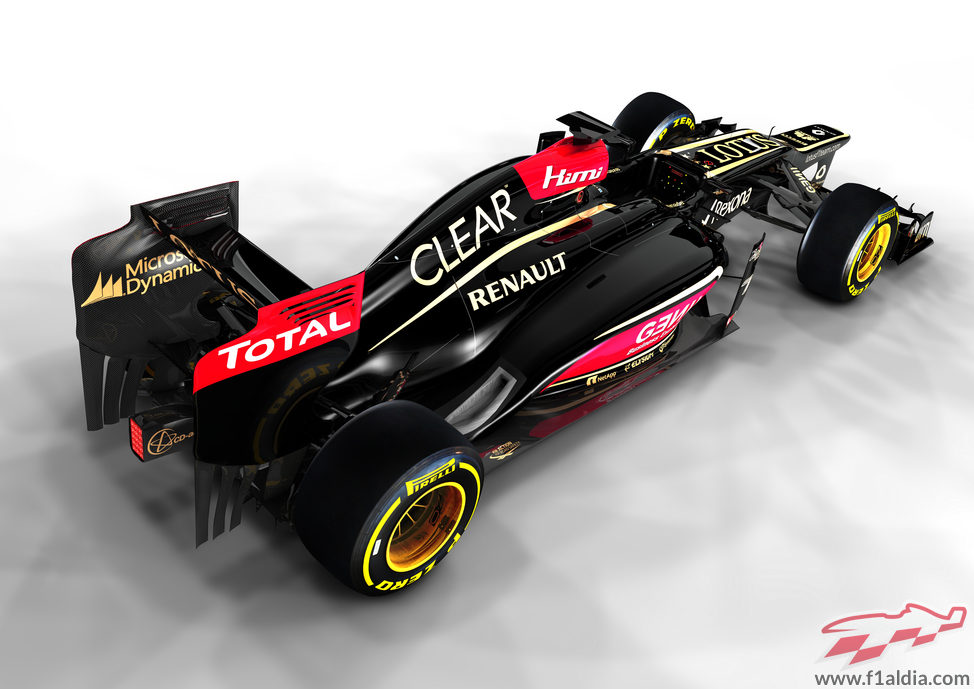 Vista trasera del E21, el Lotus de la temporada 2013
