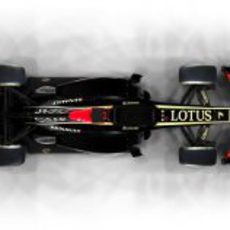 Vista superior del E21, el monoplaza de Lotus para la temporada 2013