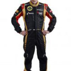 Kimi Räikkönen con la equipación de Lotus para la temporada 2013