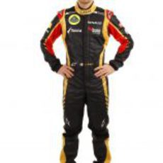 Nicolas Prost posa con los colores del equipo Lotus para 2013