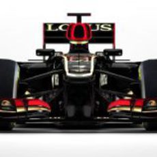 Vista frontal del nuevo Lotus E21 para la temporada 2013