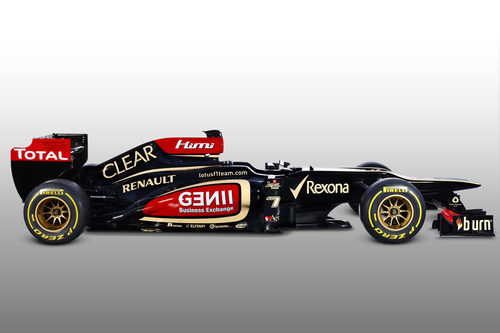 Lotus E21 de 2013 en vista lateral