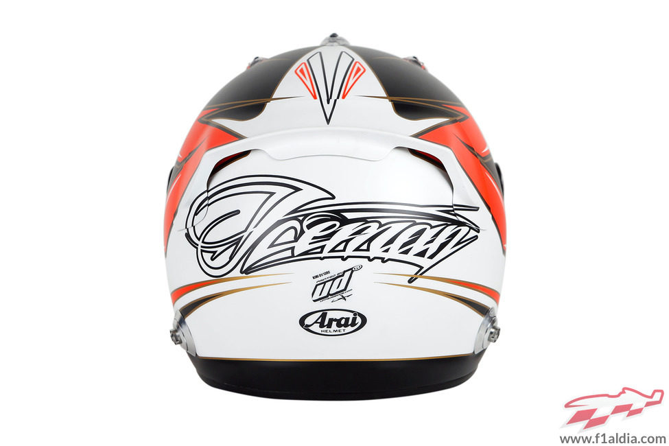 Casco de Kimi Räikkönen para 2013 (trasera)