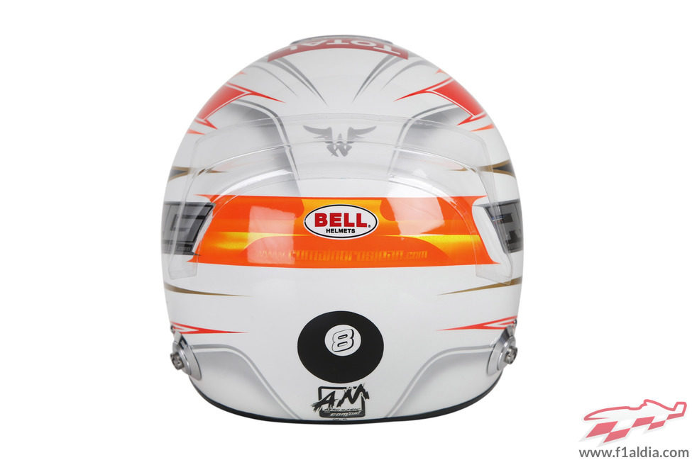 Casco de Romain Grosjean para 2013 (trasera)