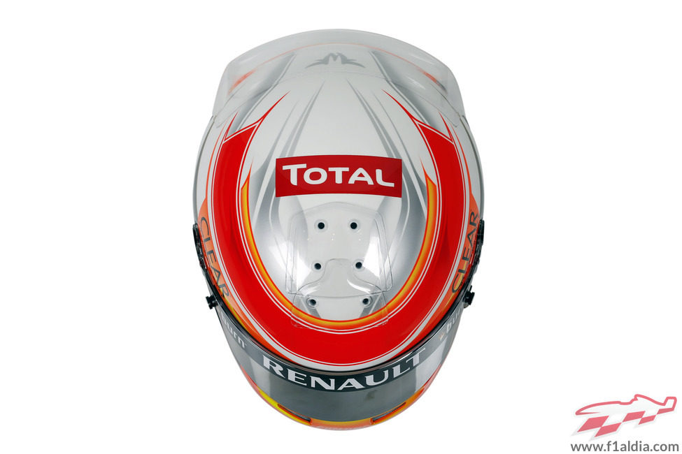 Casco de Romain Grosjean para 2013 (superior)