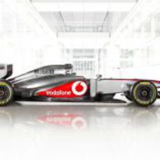 El McLaren MP4-28 en vista lateral