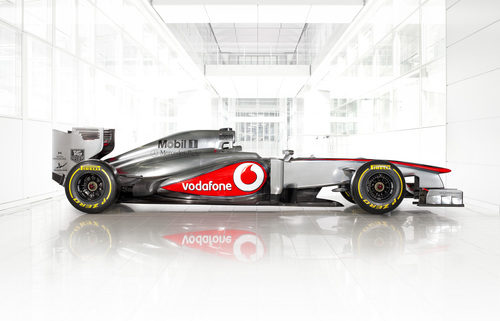 El McLaren MP4-28 en vista lateral