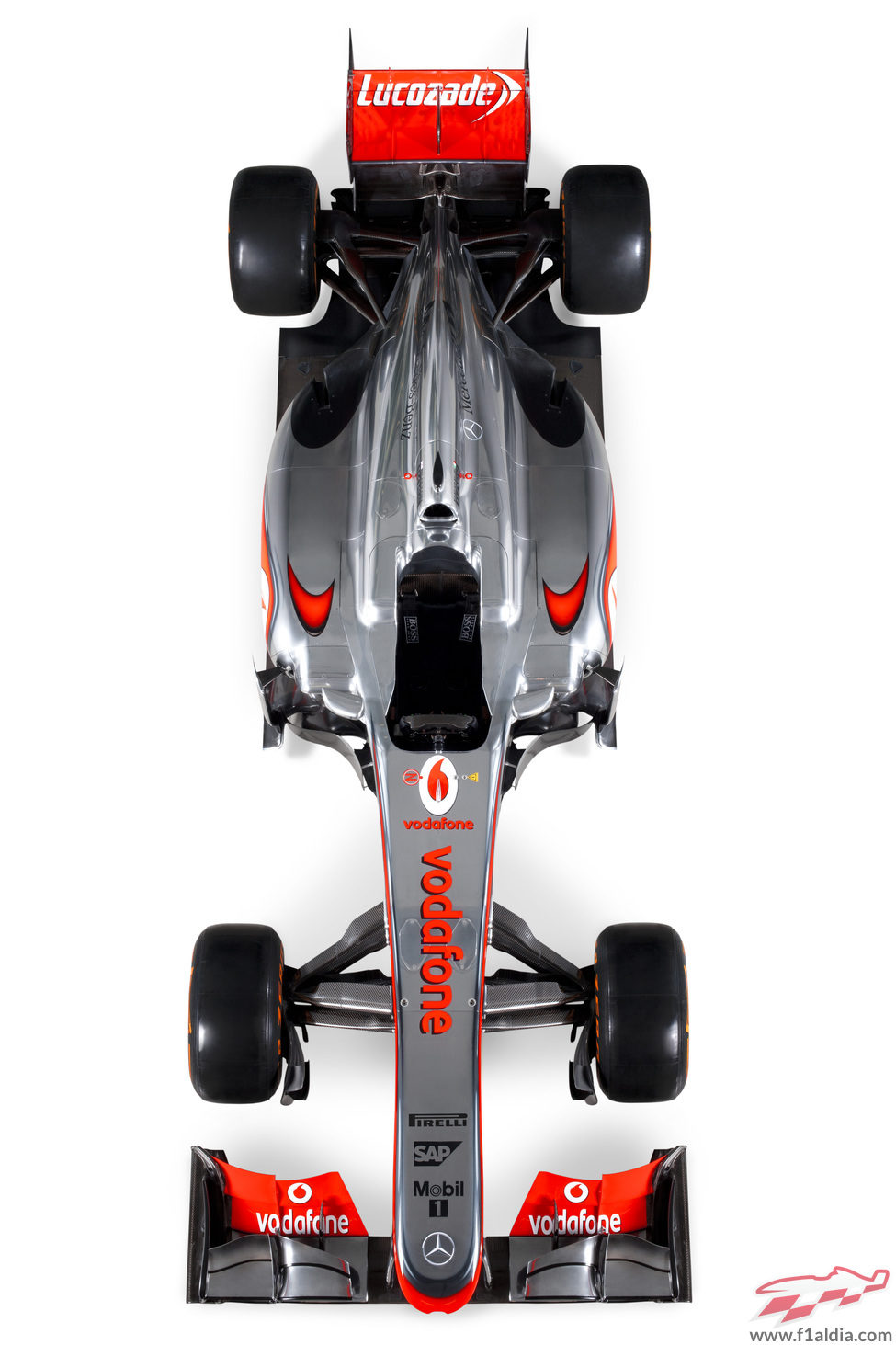 El McLaren MP4-28 en vista superior