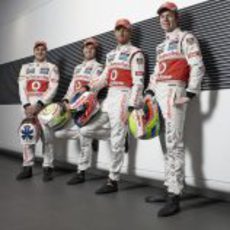 Paffett, Pérez, Button y Turvey, pilotos de McLaren en 2013