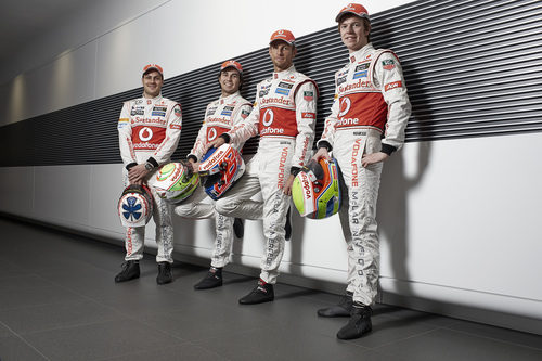 Paffett, Pérez, Button y Turvey, pilotos de McLaren en 2013