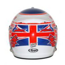 Casco de Jenson Button para 2013 (trasera)