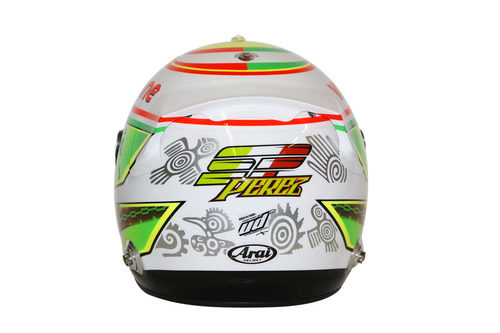 Casco de Sergio Pérez para 2013 (trasera)