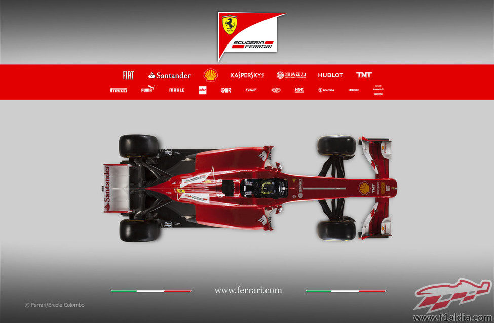 Ferrari F138 en vista superior