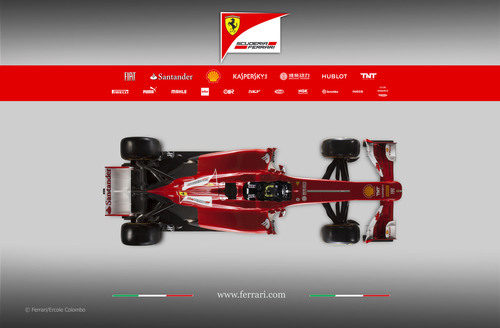 Ferrari F138 en vista superior