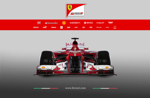 Ferrari F138 en vista frontal