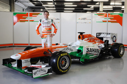 El Force India VJM06 y Paul di Resta en Silverstone