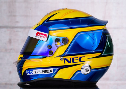 Casco de Esteban Gutiérrez para 2013 (lateral)