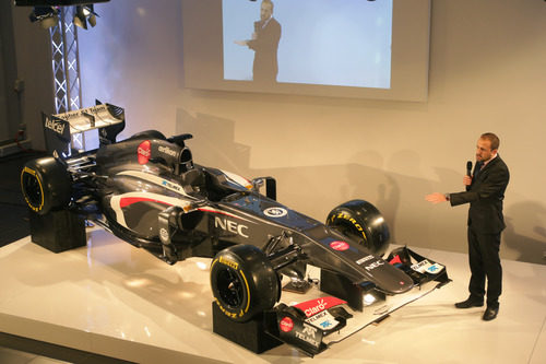 El Sauber C32 de 2013, presentado en sociedad en Hinwil