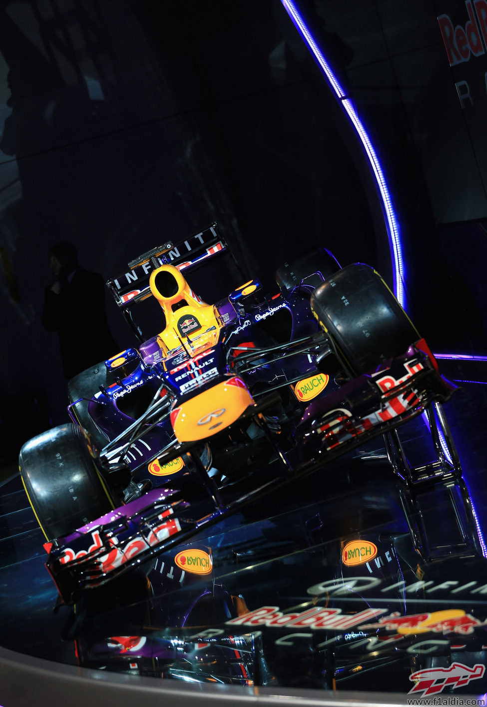 Plano frontal del Red Bull RB9