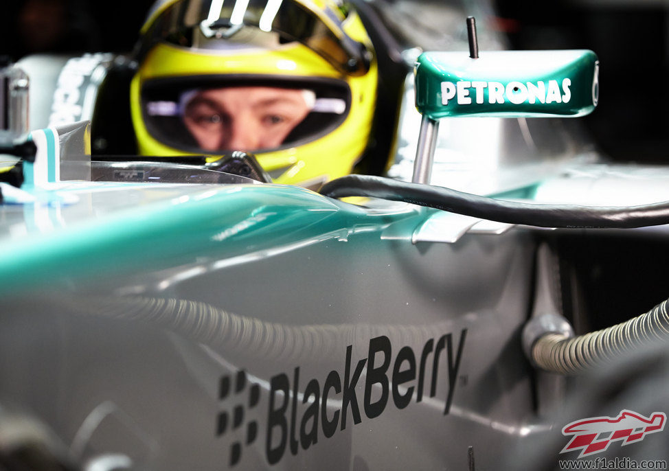 Nico Rosberg a bordo del Mercedes W04 de 2013