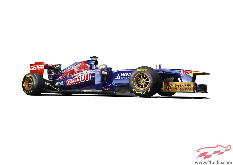 STR8, el Toro Rosso de 2013 en vista lateral