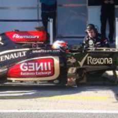 Romain Grosjean ya rueda con el nuevo Lotus E21